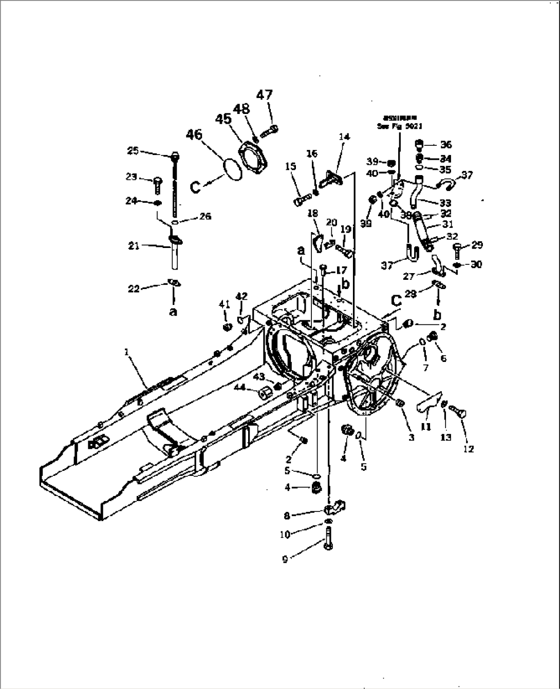 STEERING CASE AND MAIN FRAME(#10566-)