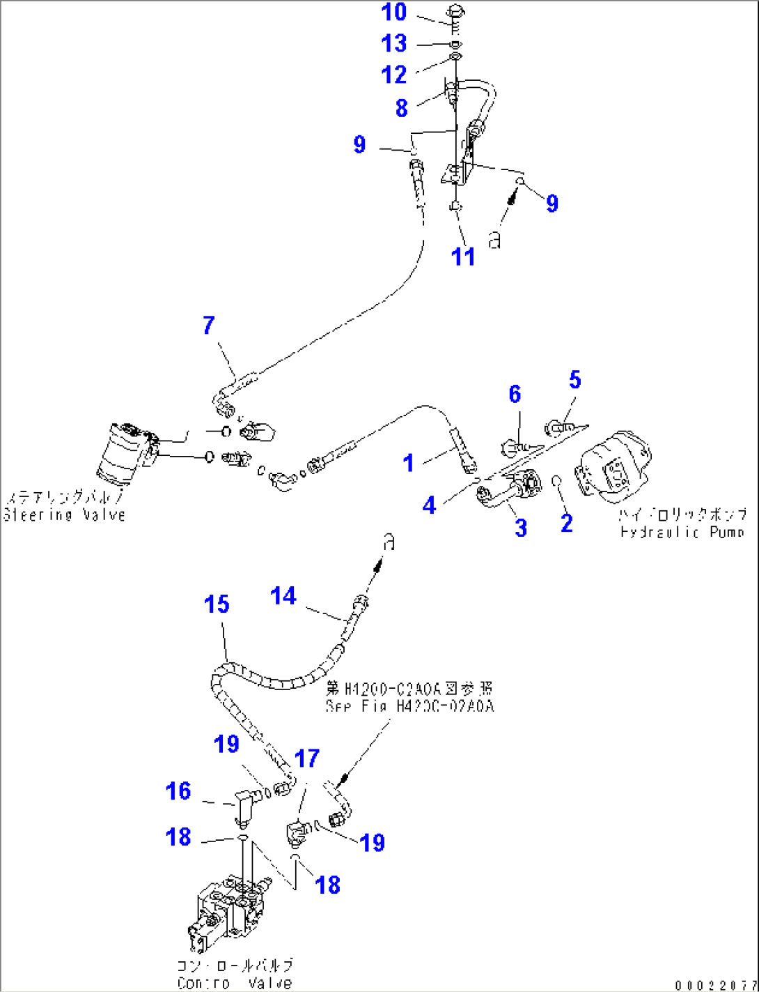HYDRAULIC LINE (DELIVERY LINE) (FOR E.C.S.S.)(#12001-)