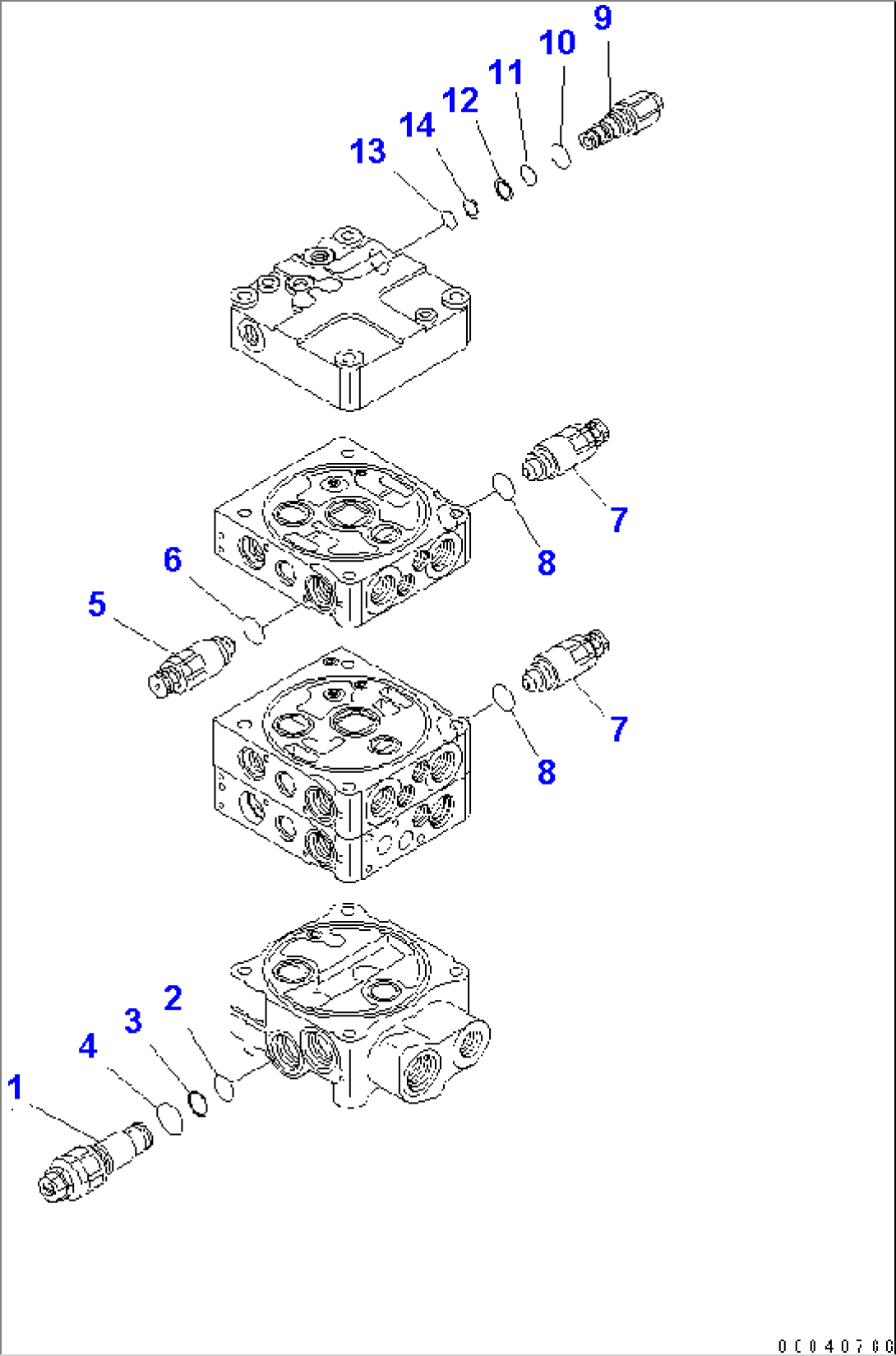CONTROL VALVE (2-SPOOL) (6/8)(#65001-)