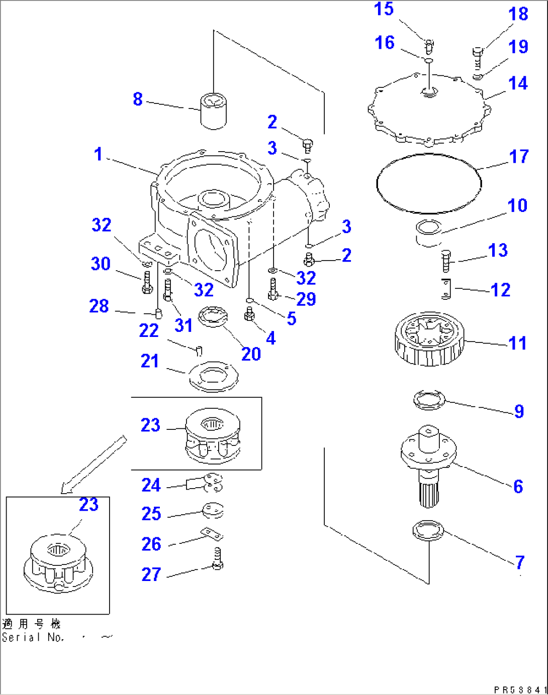 CLUTCH TYPE CIRCLE REVERSE GEAR (1/2) (WET TYPE)