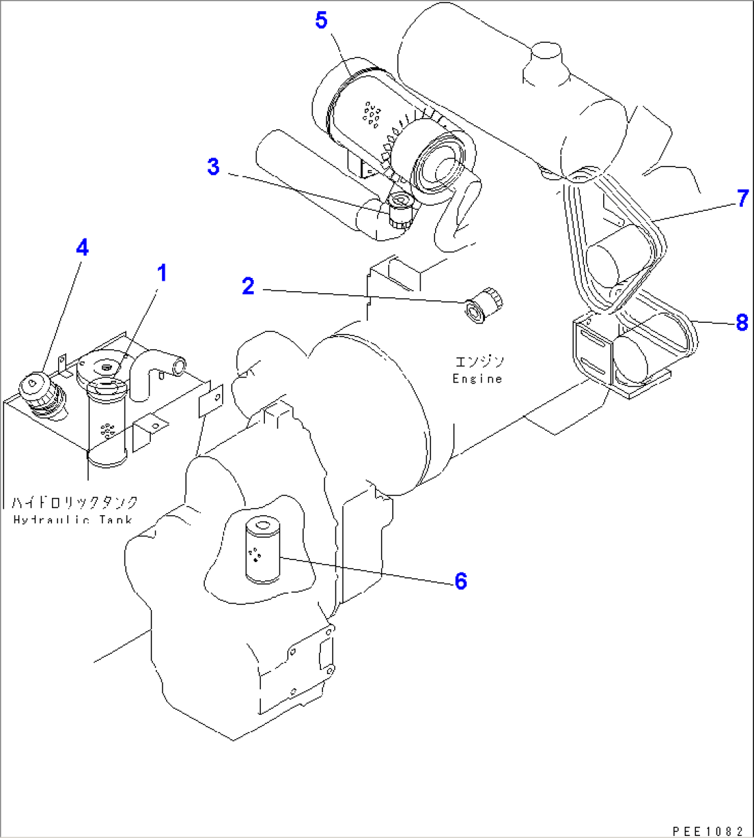 ELEMENT AND V-BELT(#60001-63000)