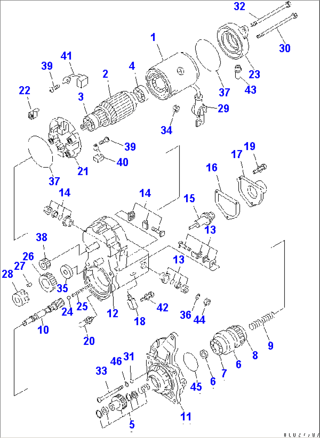 STARTING MOTOR (5.5KW) (INNER PARTS)(#26242958-)