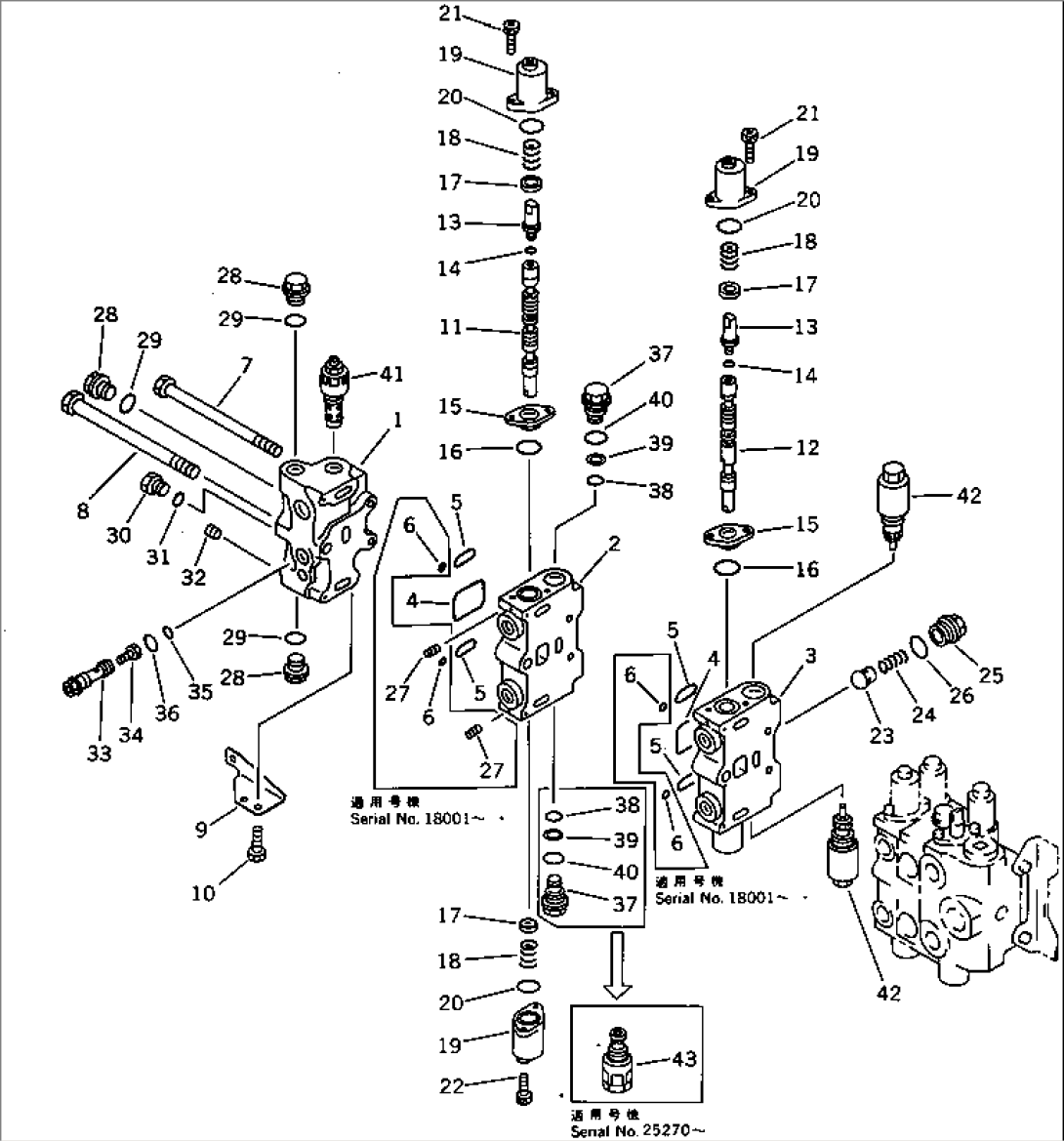 CONTROL VALVE¤ R.H. (1/4) (FOR WRIST CONTROL)