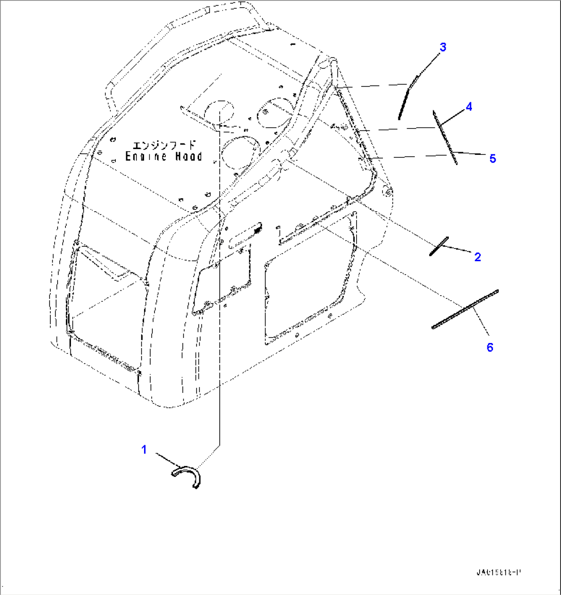 Engine Hood, Seal and Sheet (#B60001-)