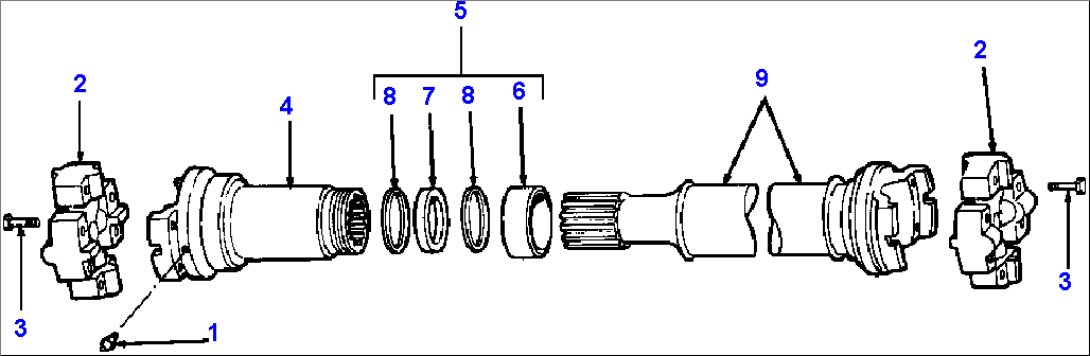 DRIVE SHAFT TRANSMISSION TO HANGER BEARING - MECHANICS