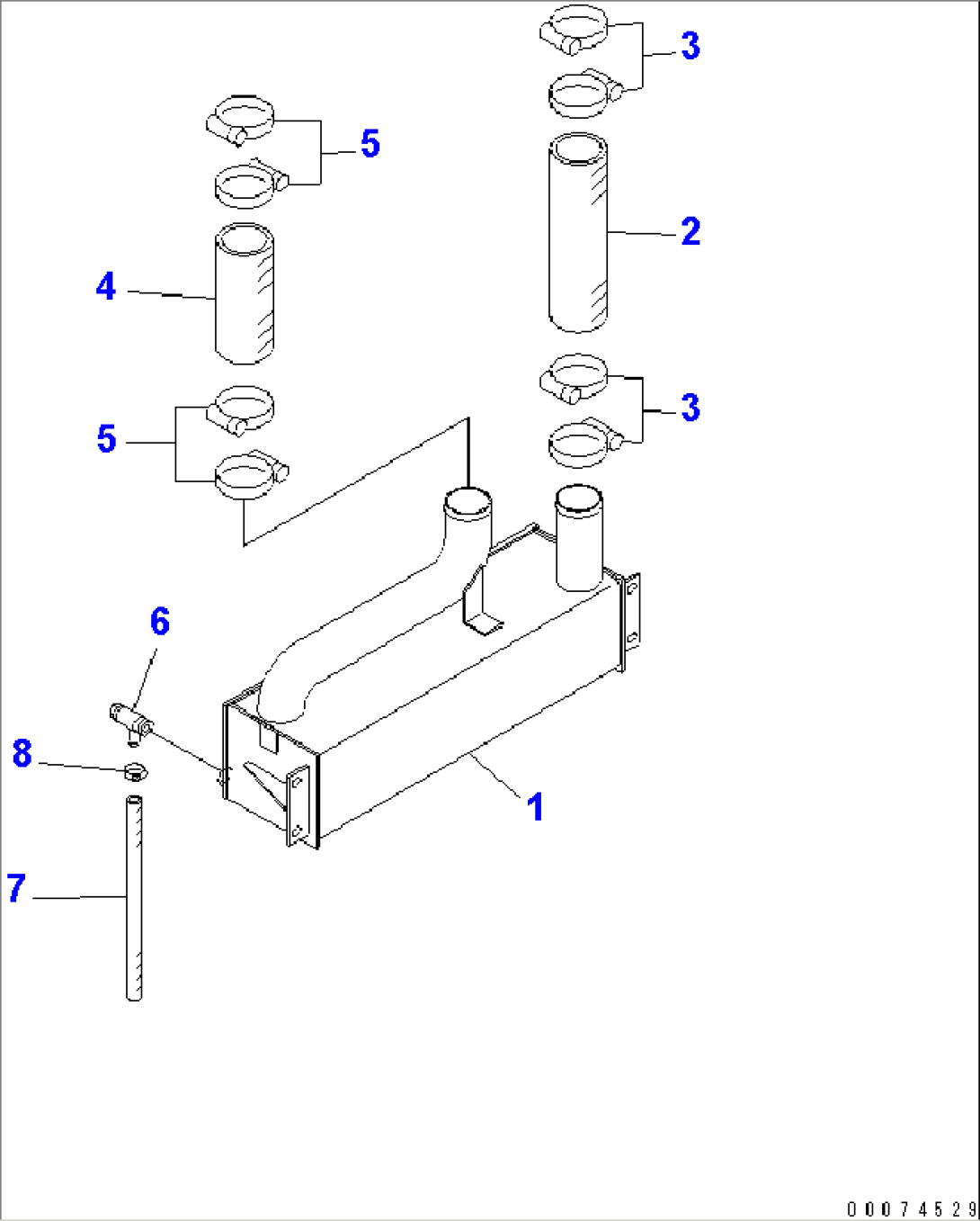 TORQUE CONVERTER AND TRANSMISSION LINE (TORQUE CONVERTER COOLING PIPING)(#51075-)