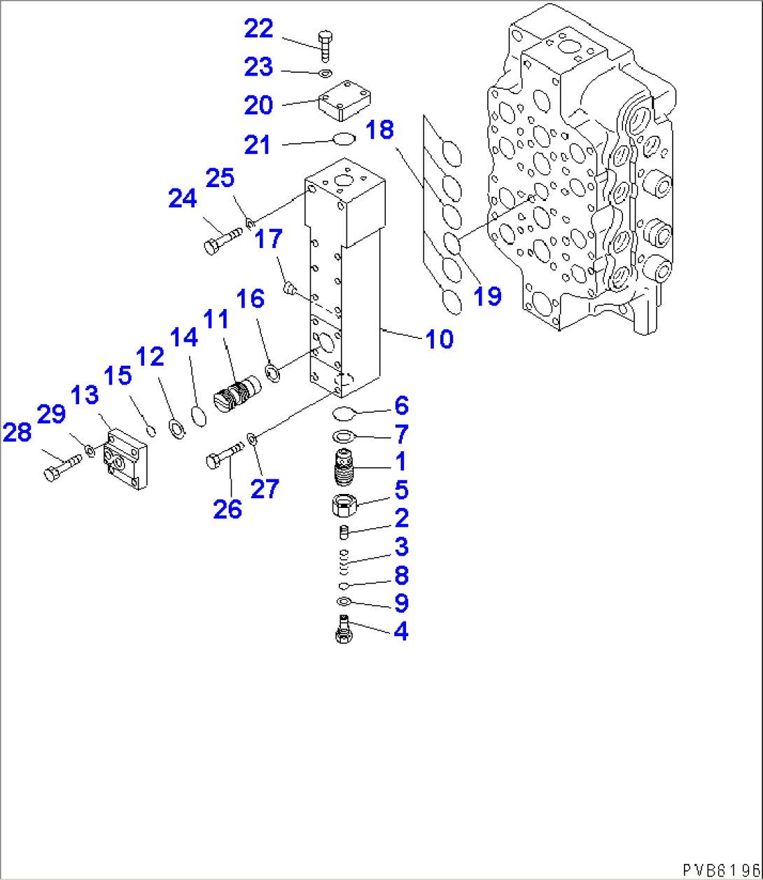 MAIN VALVE (2/5) (4-SPOOL) (NO.3)(#30001-)