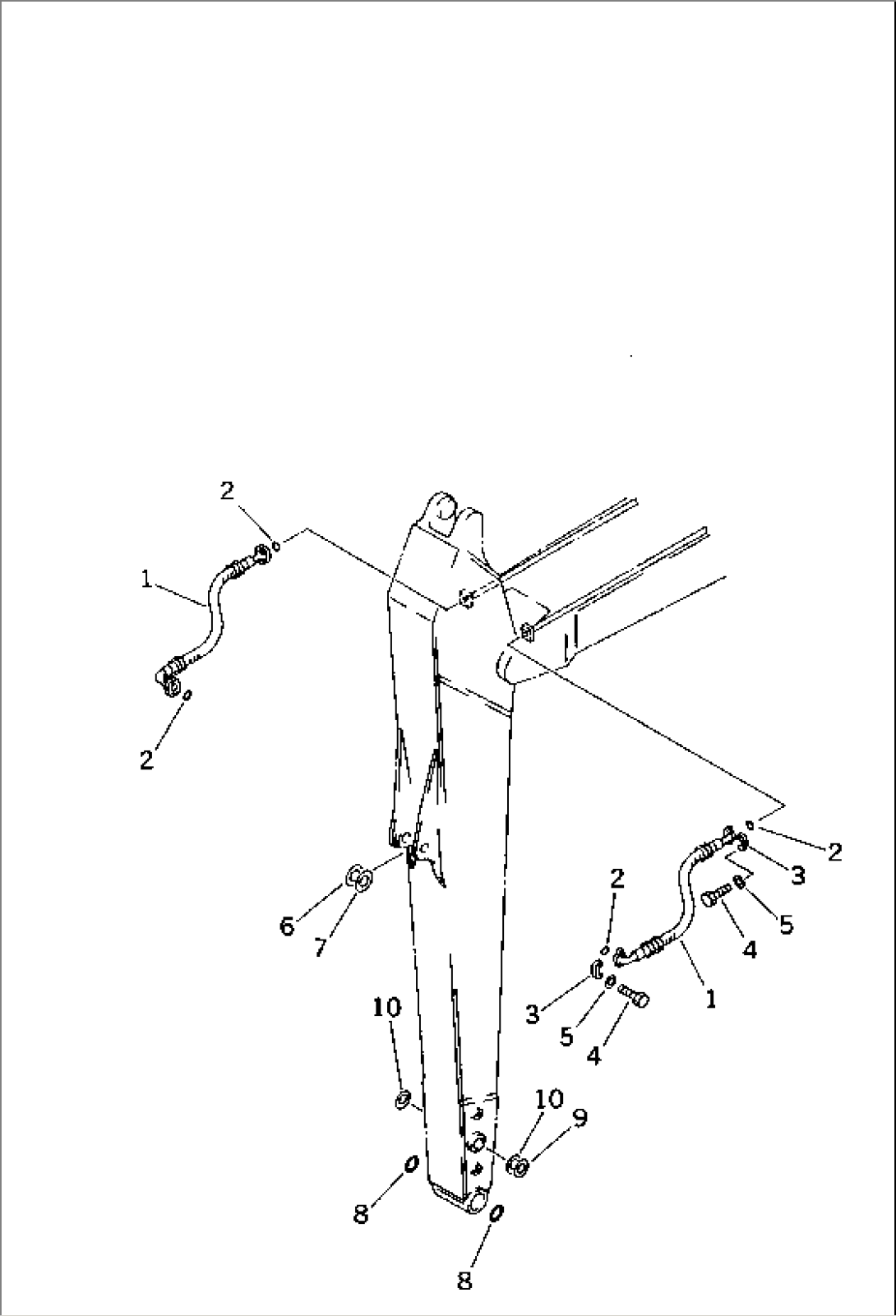 ARM (3.5M) (BUCKET CYLINDER HOSE AND SPACER)