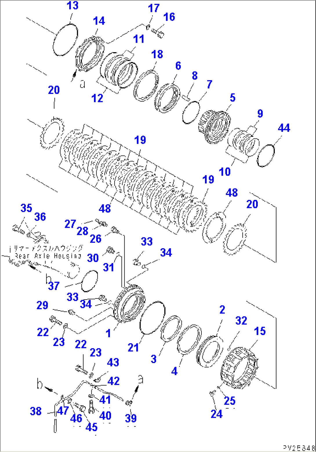 REAR AXLE (REAR FINAL DRIVE) (L.H.)(#4254-)
