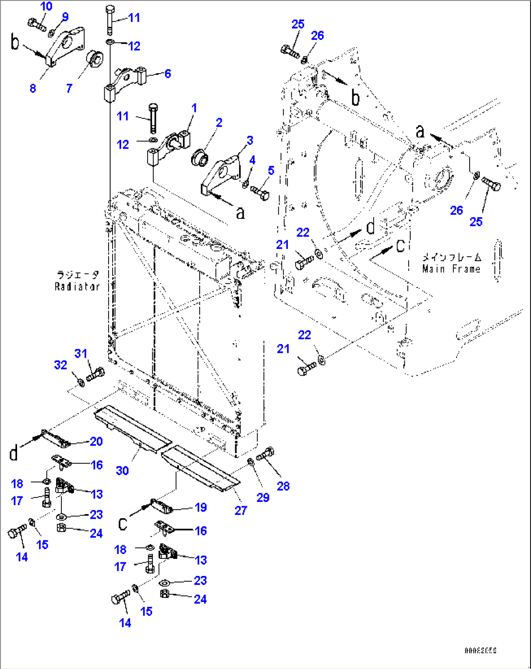 Cooling System, Radiator Mounting (#85446-85686)