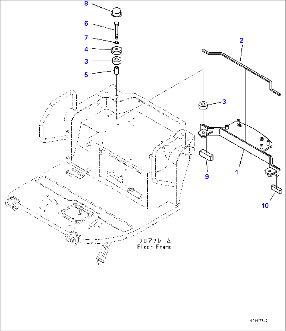 Floor Frame, Mounting (2/2) (#21001-)