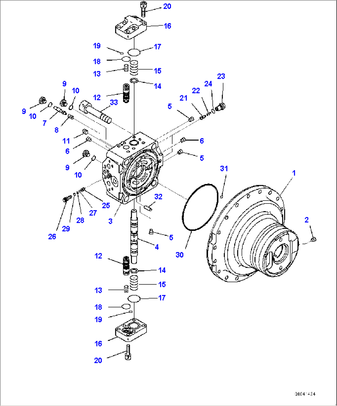 Travel Motor and Final Drive, Inner Parts, Travel Motor (1/2) (#1118-)