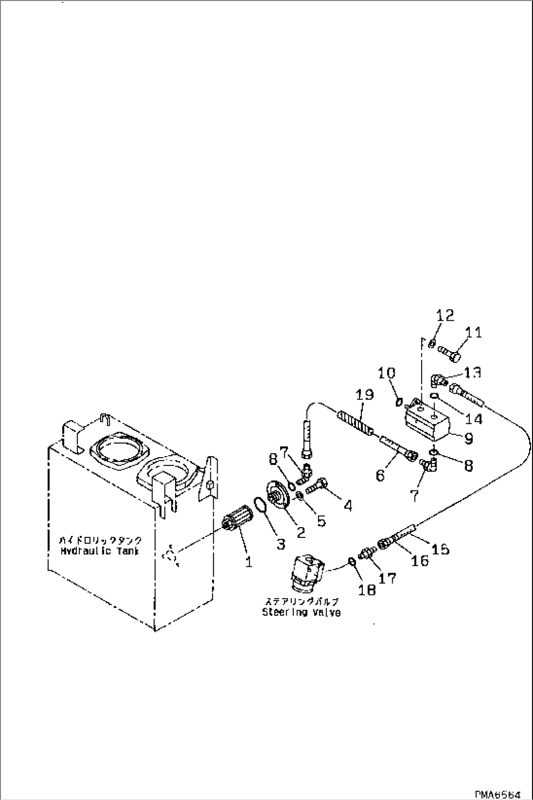 STEERING LINE (TANK TO PUMP TO VALVE)