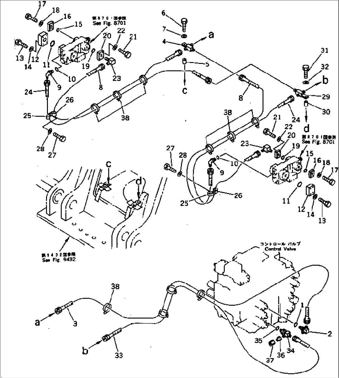 LOCK VALVE PIPING (FOR BOOM CYLINDER)