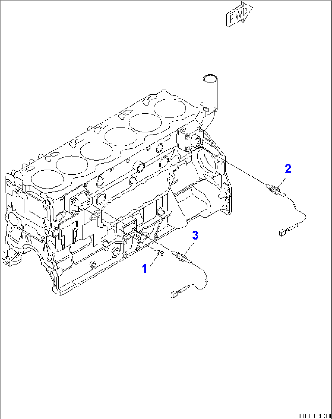 WATER TEMPERATURE SENSOR(#310001-)