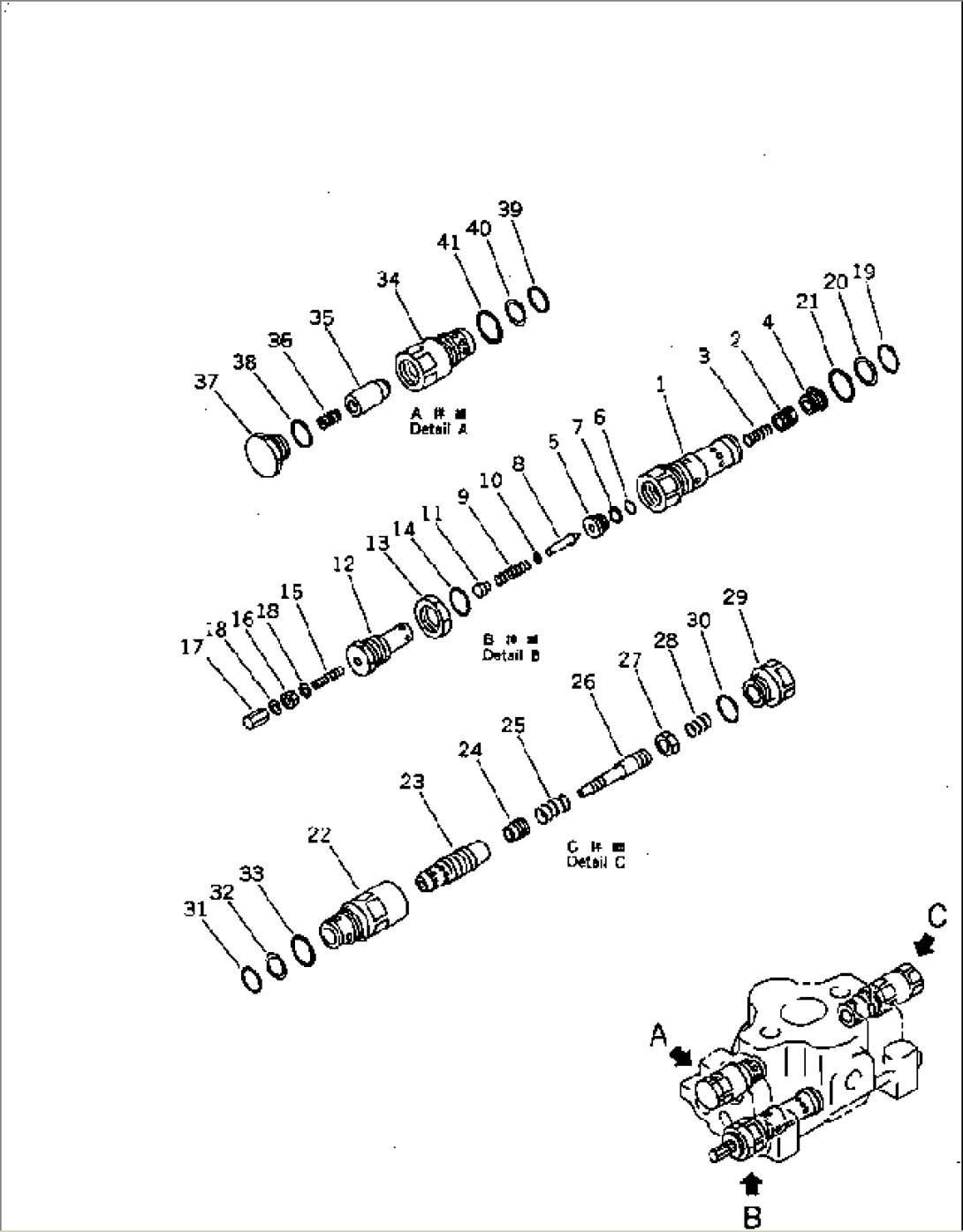 RIPPER CONTROL VALVE (2/2)(#35001-)