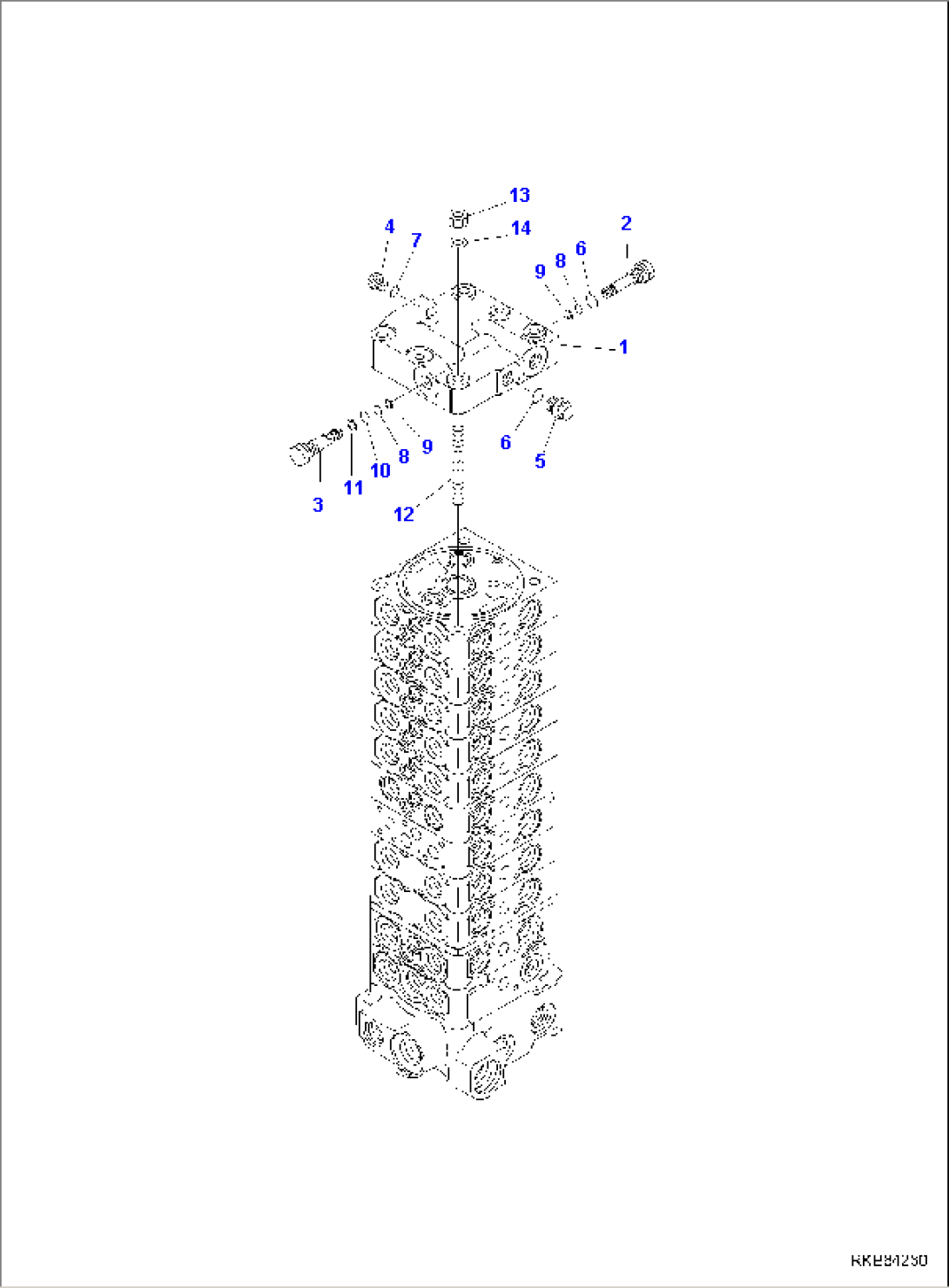 MAIN CONTROL VALVE, 1-ATTACHMENT, INNER PARTS (7/15)