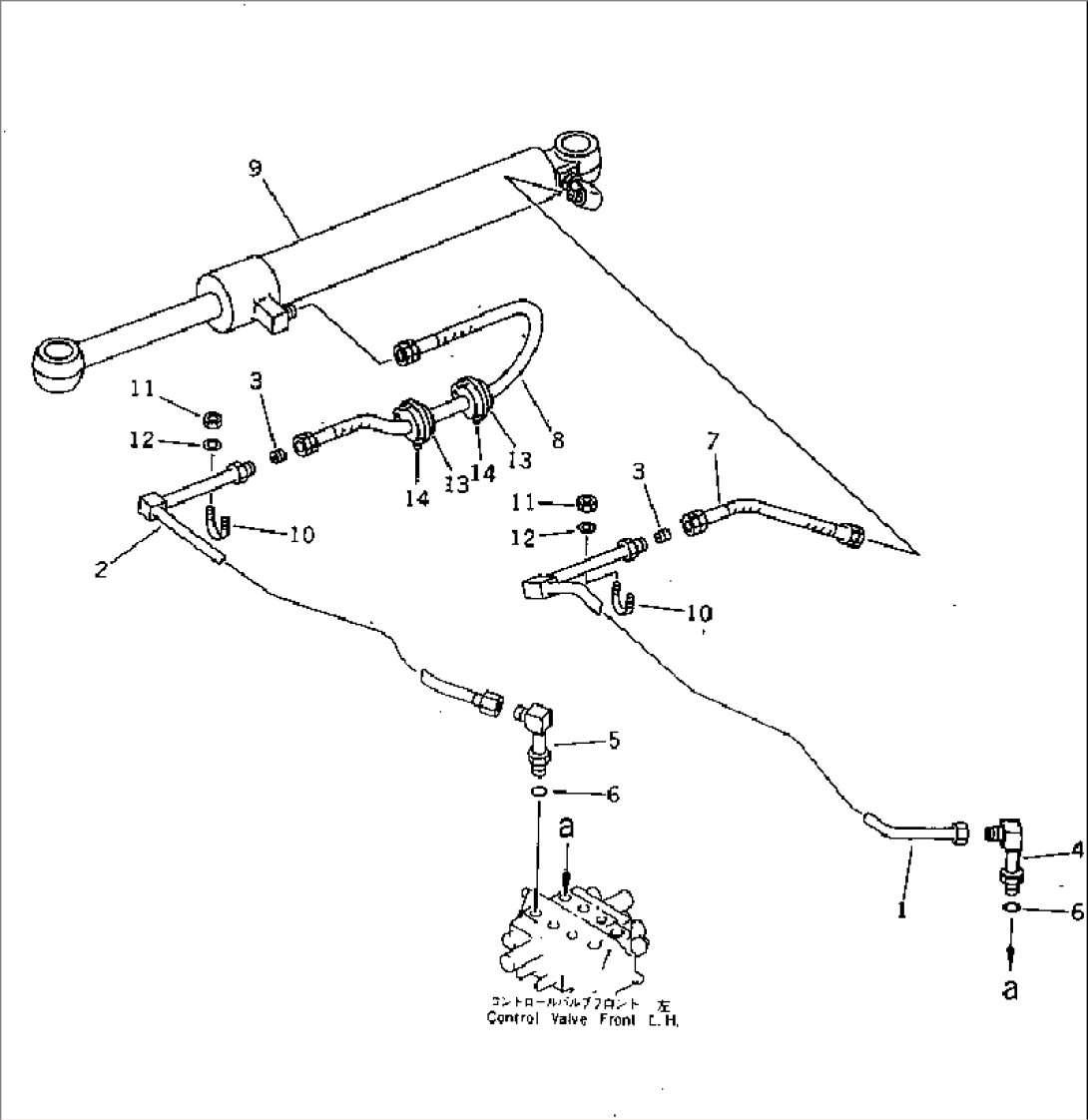 HYDRAULIC PIPING (BOOM SWING CYLINDER LINE)