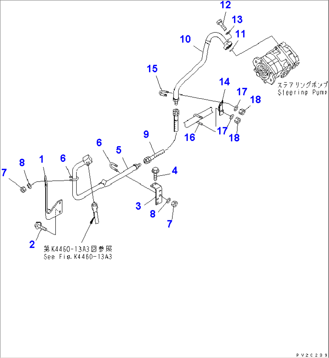 BRAKE CONTROL (FRONT AXLE TO PUMP¤ 2/2) (WITH BRAKE COOLING SYSTEM)