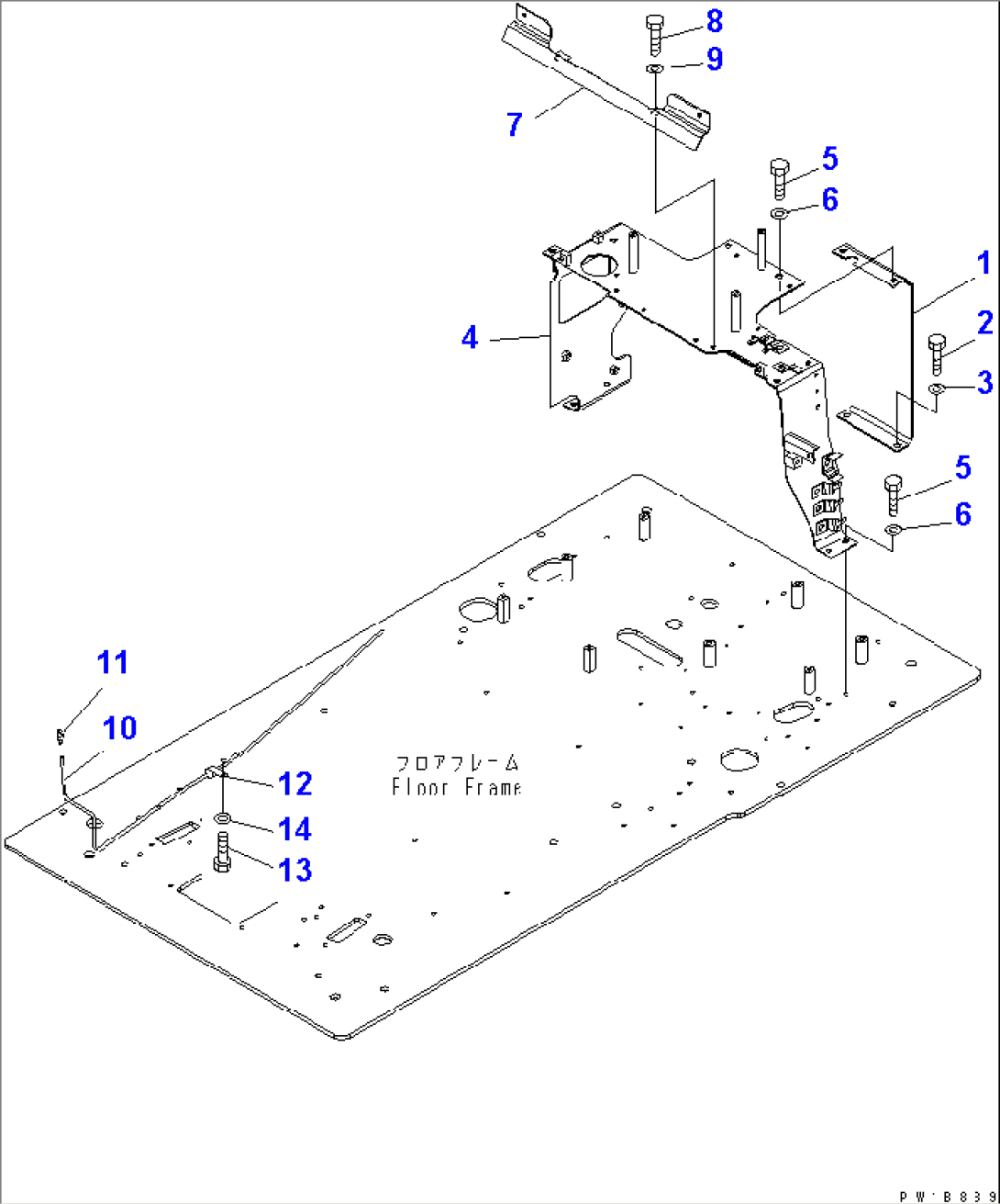 FLOOR FRAME (REAR FRAME AND WINDW WASHER)