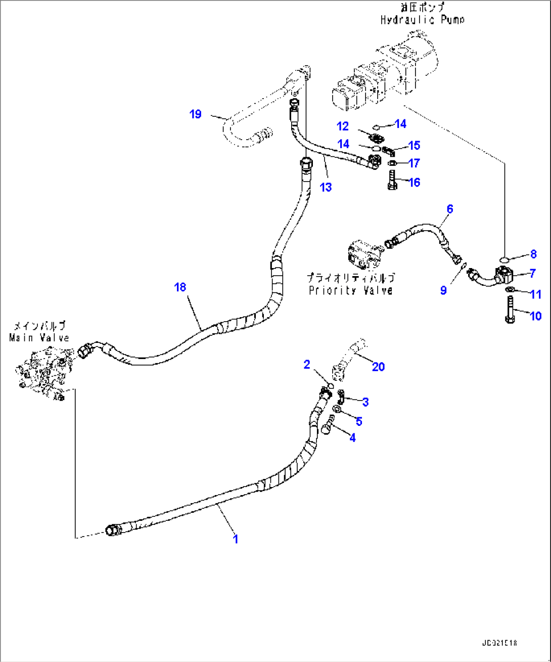 Hydraulic Piping, Drain Piping (#75750-)