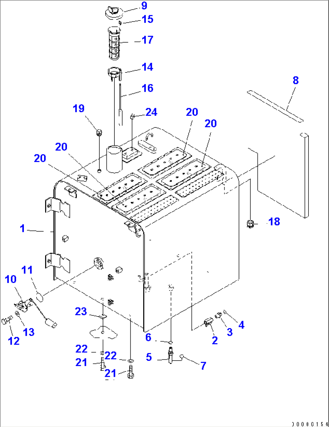 FUEL TANK (FOR FUEL REFILL PUMP)(#55938-)
