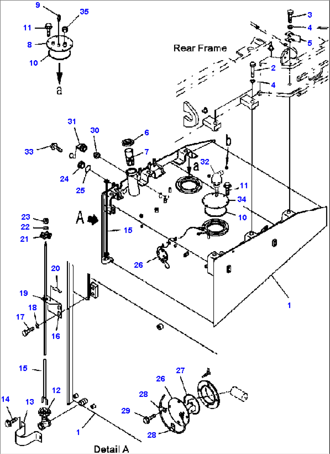 FIG. D0100-01A1 FUEL TANK - TANK AND SENSOR (QUICK FILL)