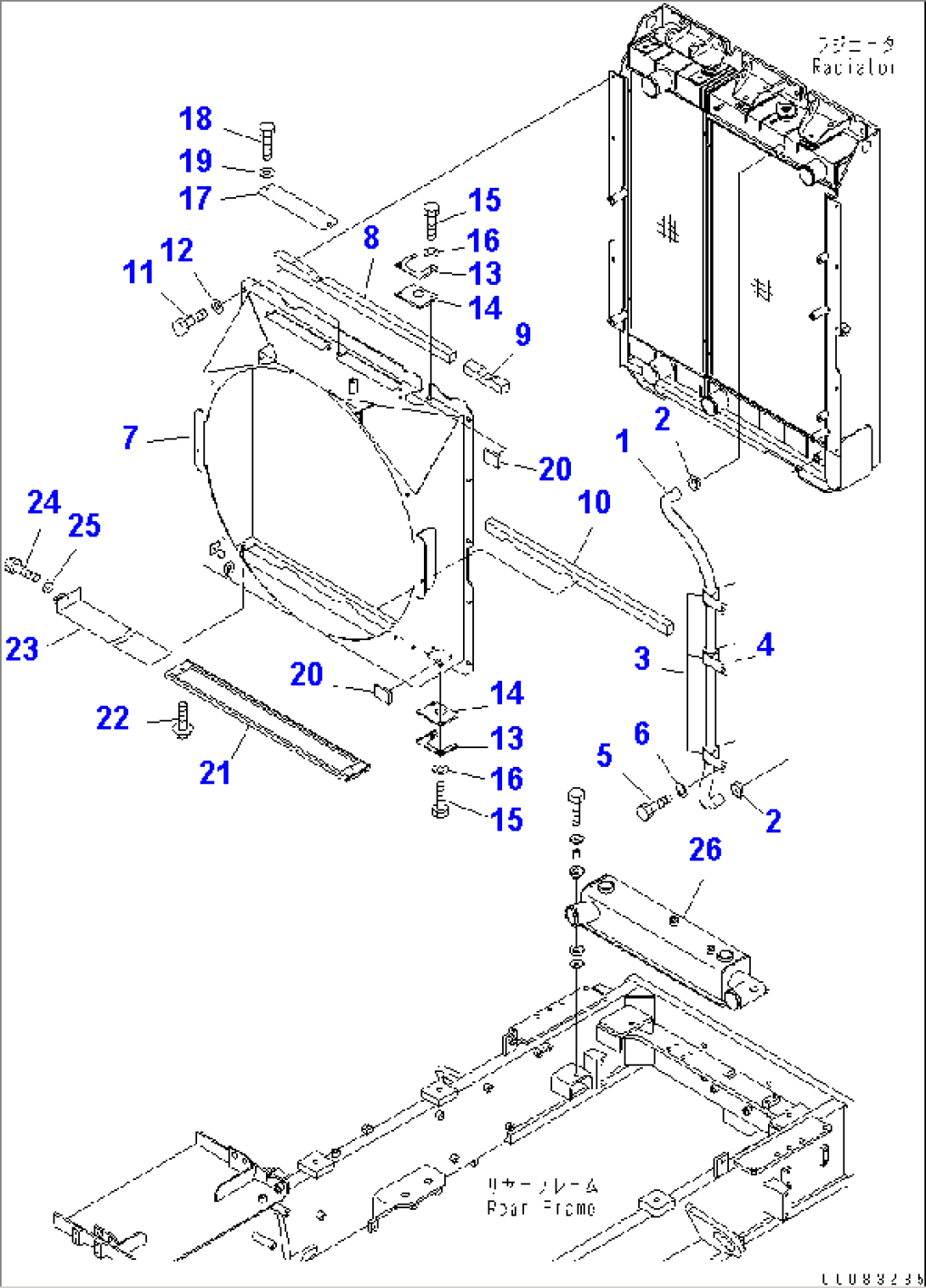 RADIATOR (2/2) (FOR LARGE CAPACITY RADIATOR)(#11001-)