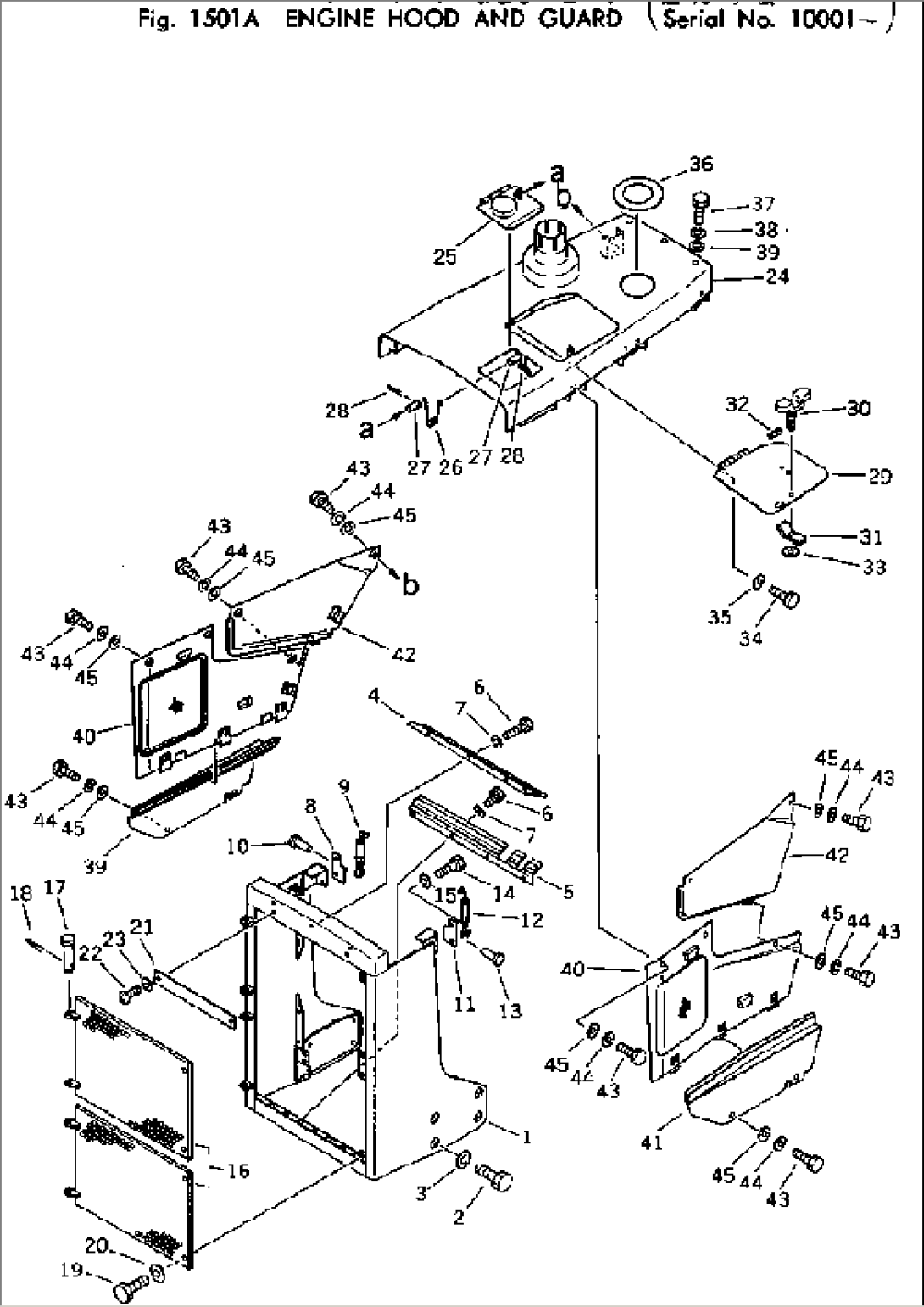 ENGINE HOOD AND GUARD(#10001-)