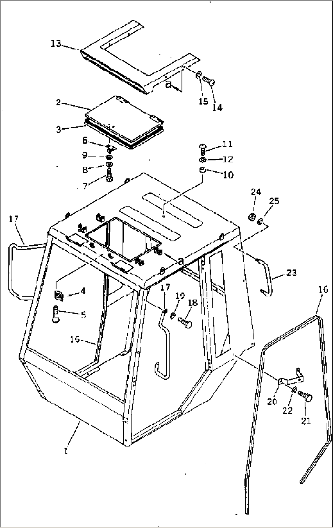 STEEL CAB (WITH ROOF DOOR TYPE) (1/10) (FOR JAPAN)
