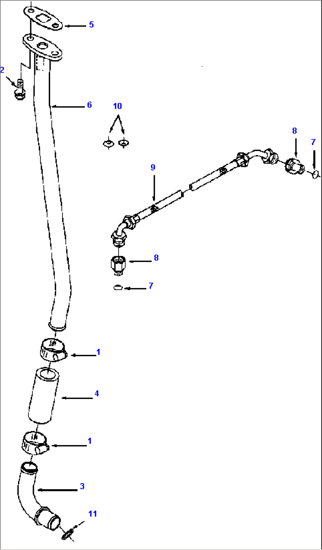 FIG. A1120-A2A6 TURBOCHARGER PIPING