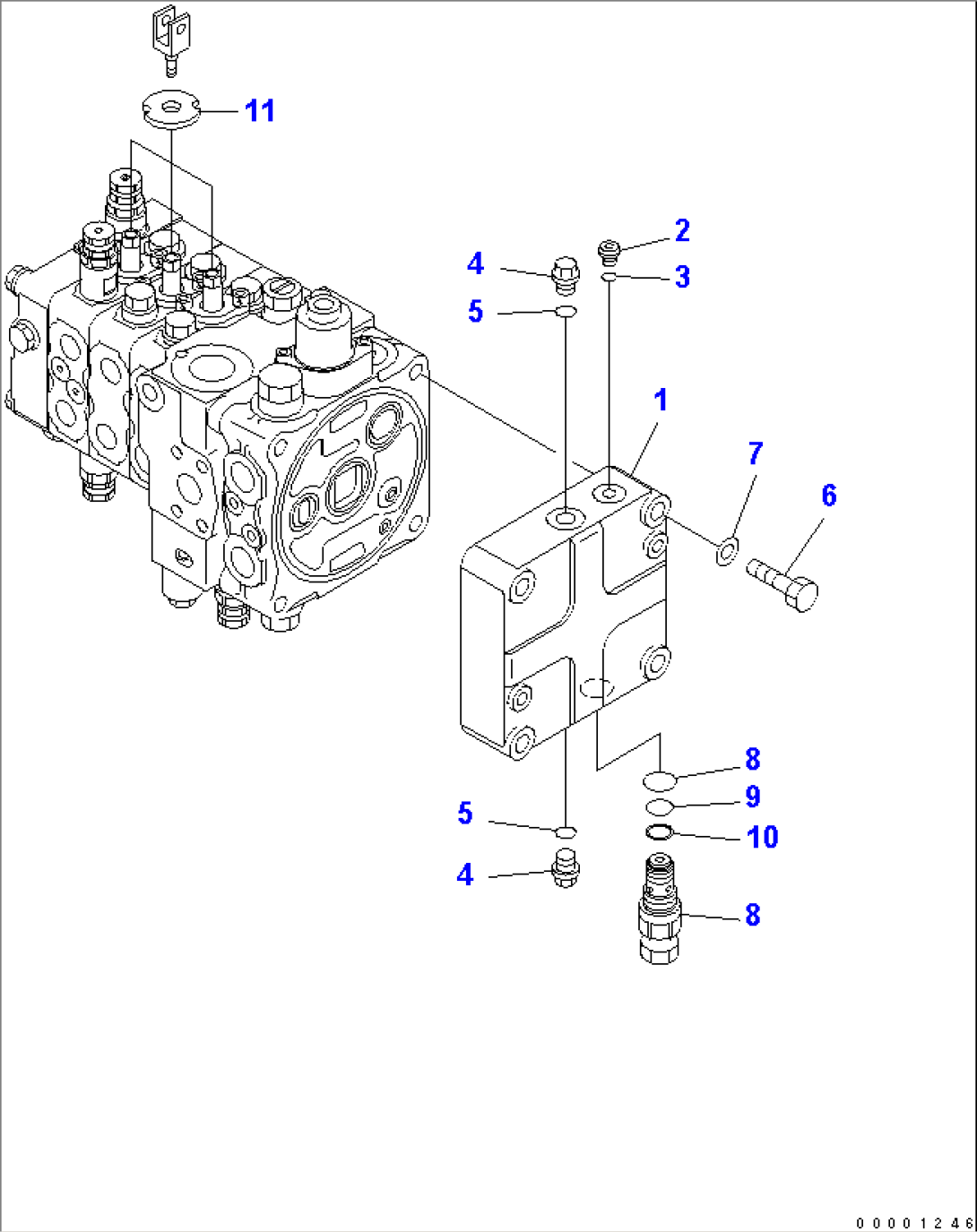 MAIN VALVE (4-VALVE) (12/12) (FOR PAT DOZER) (EXCEPT JAPAN)