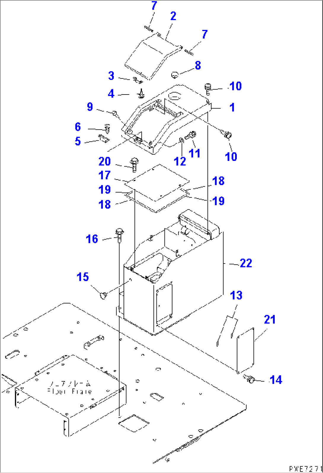 FLOOR SUB (L.H. CONSOLE BOX)(#50025-)