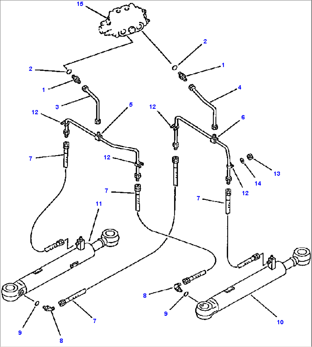 FIG NO. 4302 STEERING PIPING VALVE TO CYLINDER