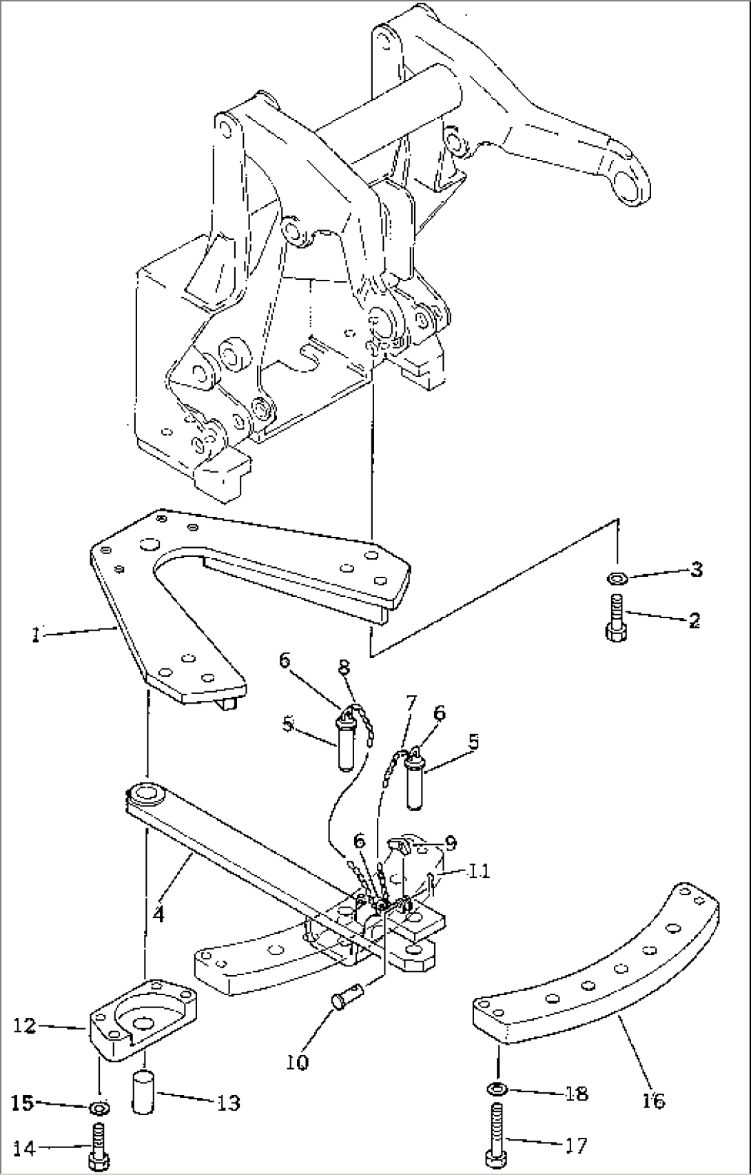 SWING DRAWBAR (FOR 3-POINT HITCH)