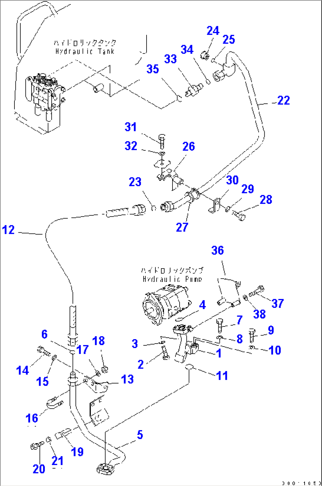 HYDRAULIC PIPING (DELIVERY PIPING AND SAFTY COVER) (FOR 3-VALVE)