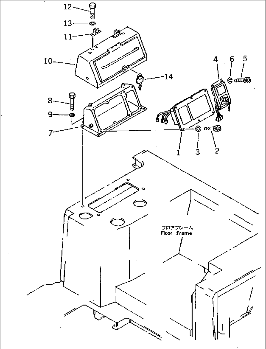 PANEL AND SWITCH WITH COVER LOCK (WITHOUT CAB) (WITH SHOE SLIP CONTROL)