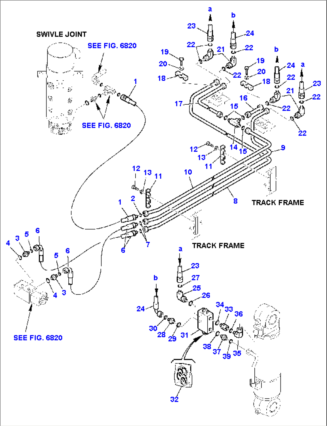 HYDRAULIC PIPING (REAR AND FRONT OUTRIGGER) (2/2)