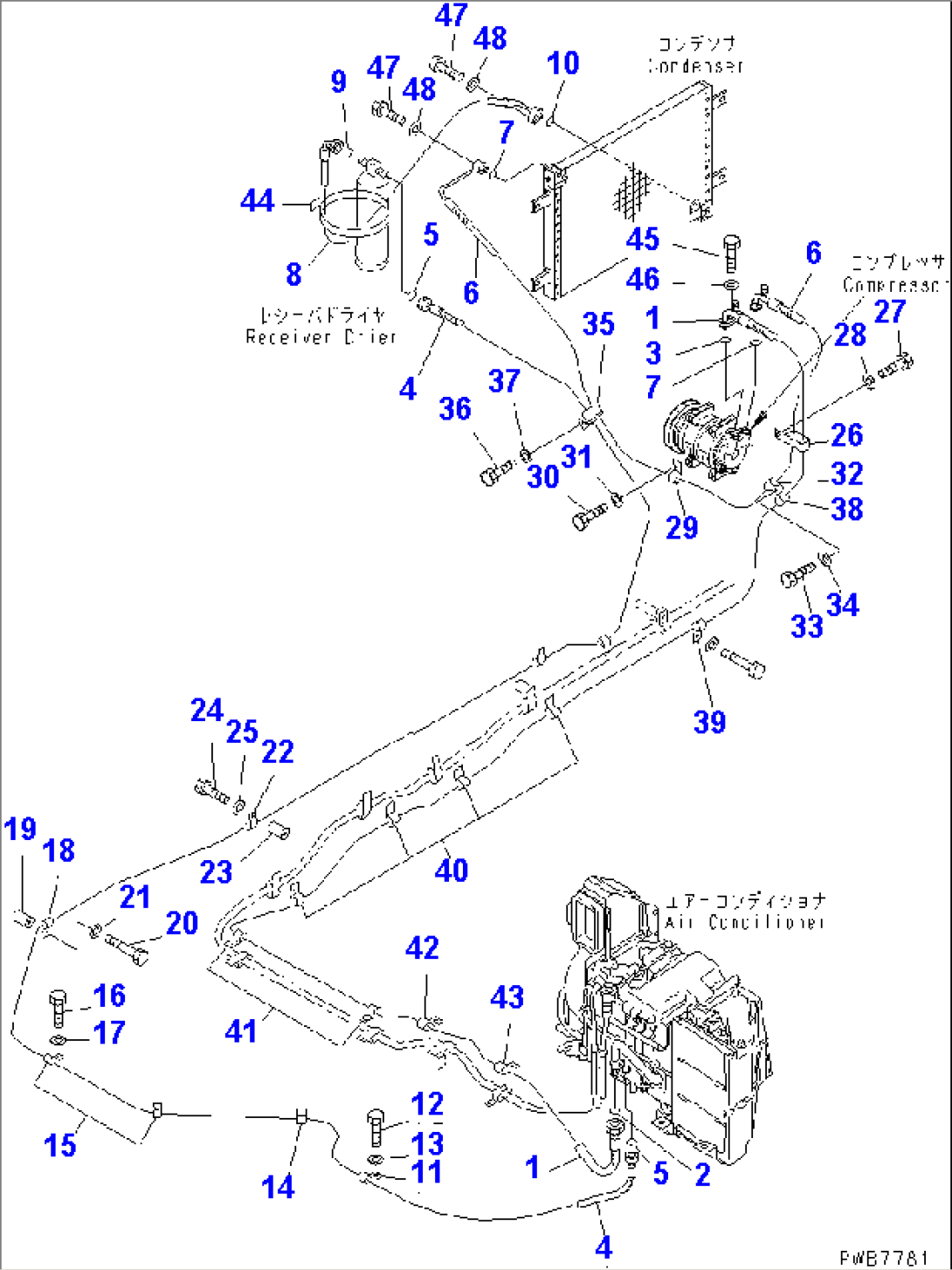 AIR CONDITIONER (COOLING LINES)(#32001-)
