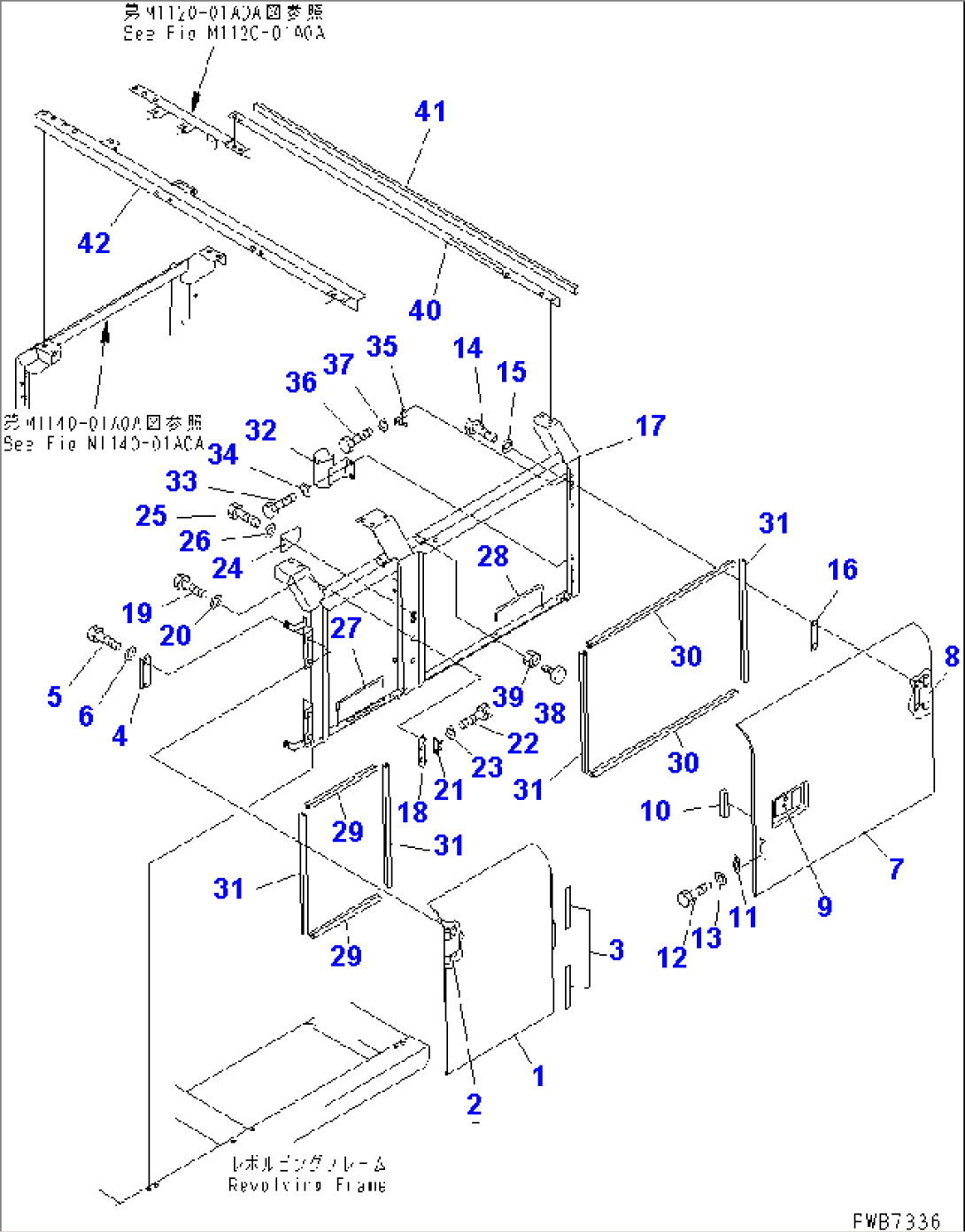 LEFT SIDE DOOR (DOOR) (MACHINE CAB)(#98100-)