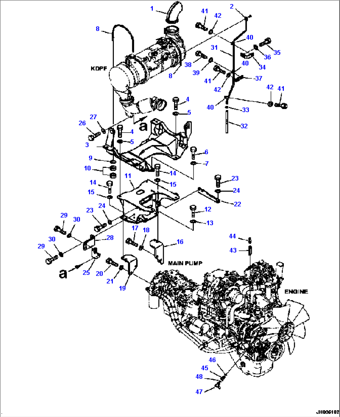 A9999-501002 KOMATSU DIESEL PARTICULATE FILTER (KDPF) MOUNTING