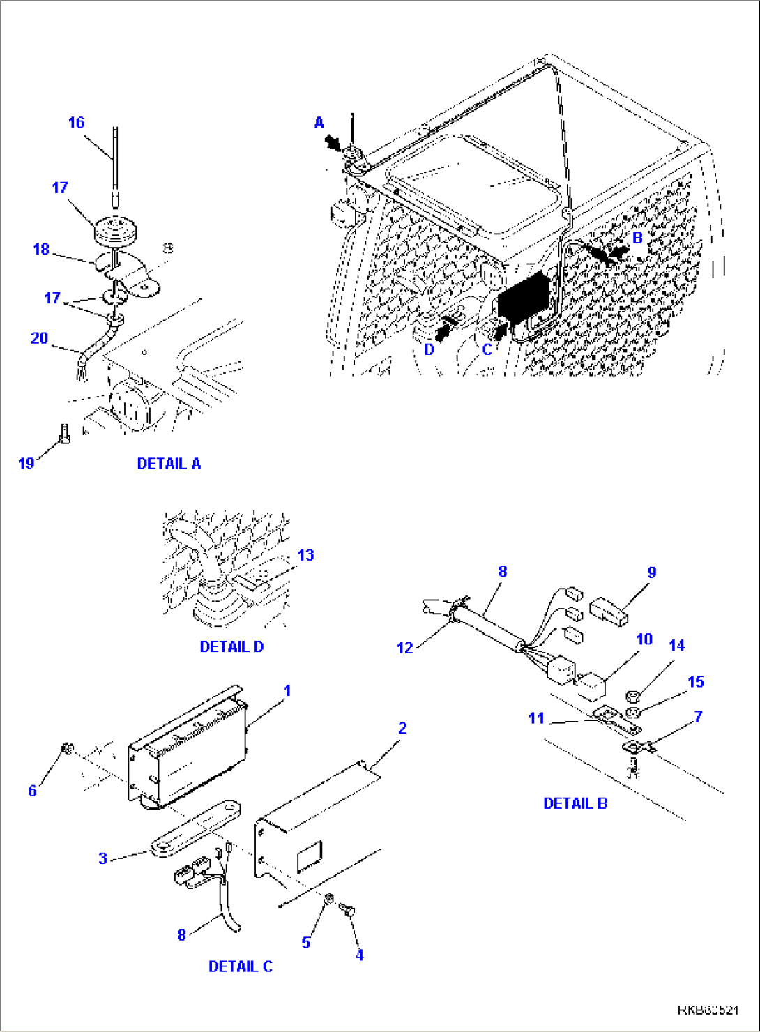 ELECTRICAL SYSTEM (KOMTRAX) (FOR CAB)