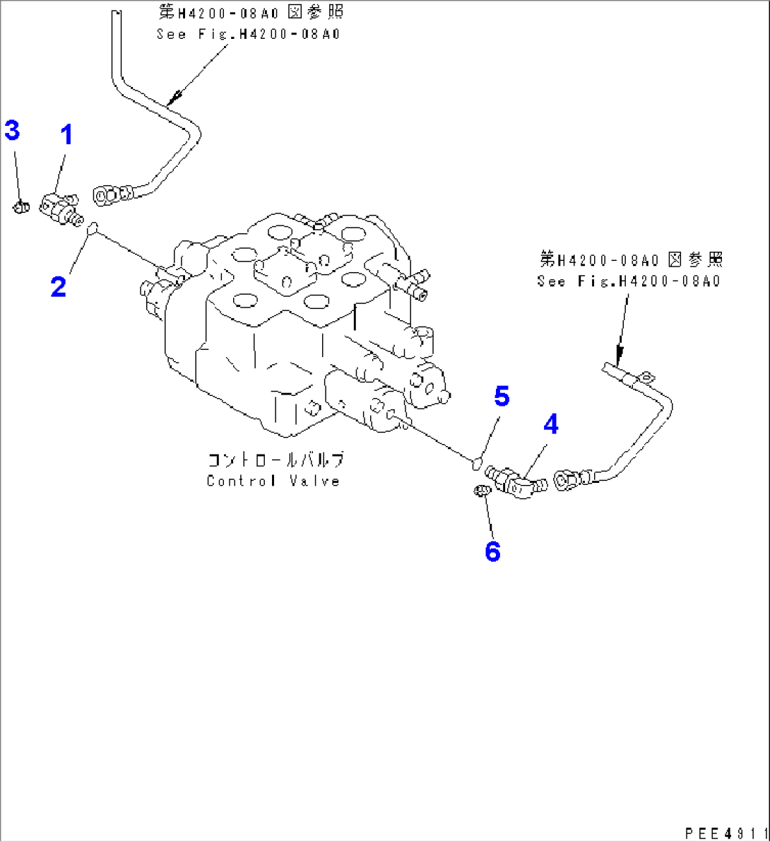 LOADER CONTROL VALVE (P.P.C. VALVE LINE CONNECTING PARTS)