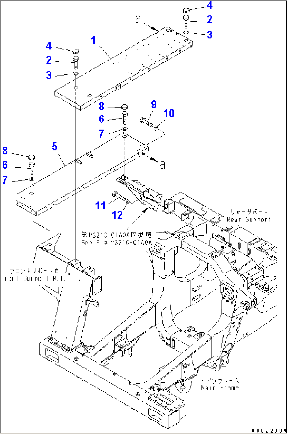 PLATFORM (1/3) (WITH MUFFLER¤ LARGE BATTERY AND PAYLOAD METER)(#7053-)