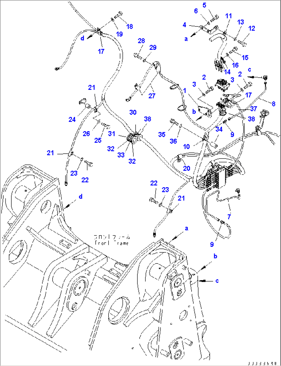 CENTRAL LUBRICATION SYSTEM (FRONT FRAME) (FEEDER) (1/3)
