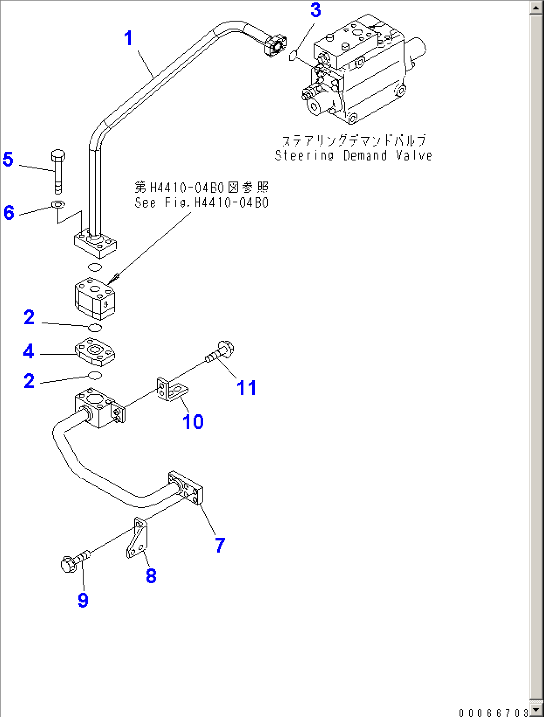 STEERING HYDRAULIC LINE (STEERING CYLINDER RELATED PARTS)(#60002-)