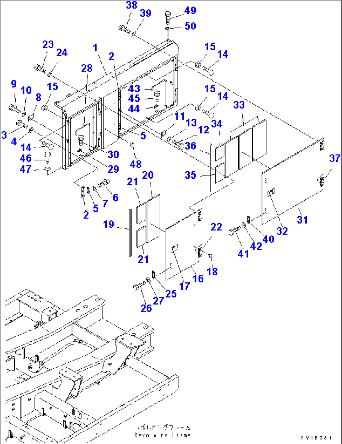 LEFT SIDE COVER (MACHINE CAB)(#31001-)