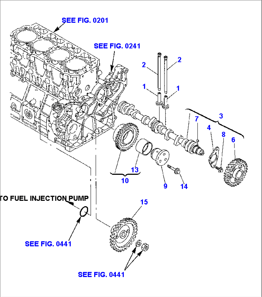 CAMSHAFT AND DRIVING GEAR