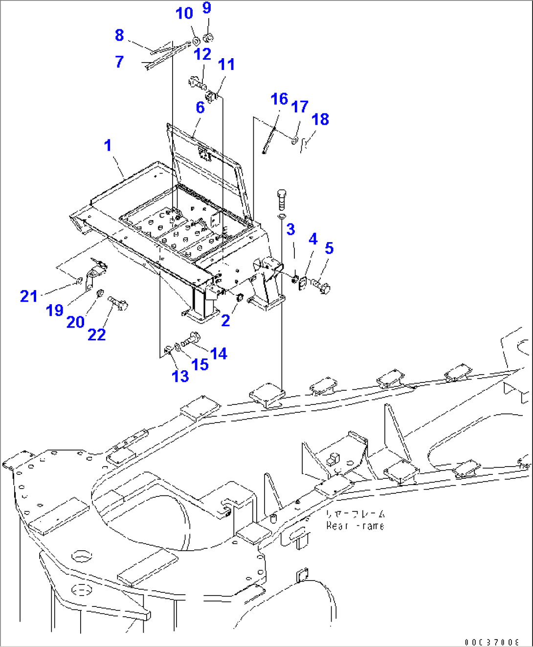 BATTERY BOX (R.H.) (BATTERY MOUNTING PARTS) (FOR BATTERY DISCONNECT SWITCH)(#50084-)