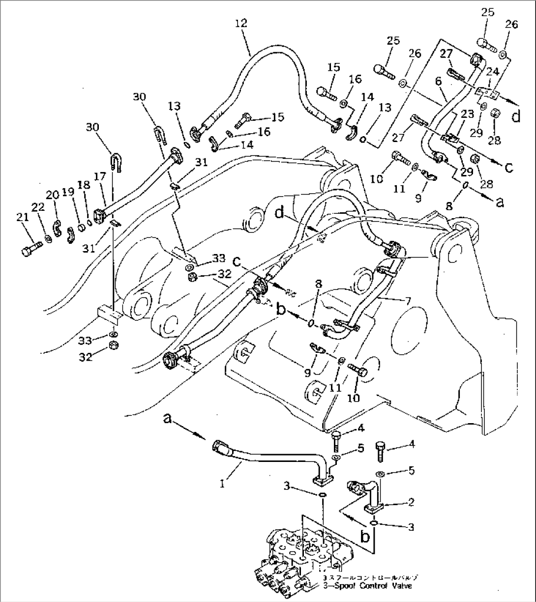 HYDRAULIC PIPING (FRONT ATTACHMENT LINE) (2/2)